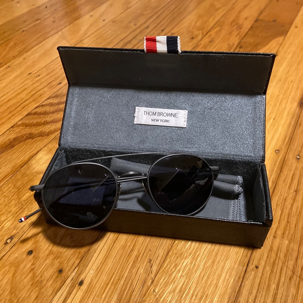 Thom Browne round sunglasses matte black